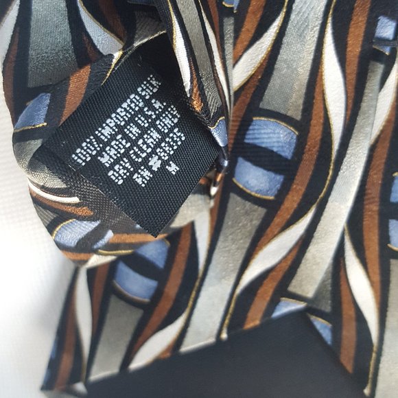 100% silk tie Facets designer Men's accessories - Picture 4 of 4